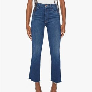 Mother Denim The Hustler Ankle Fray Jeans size 28 girl crush colorway